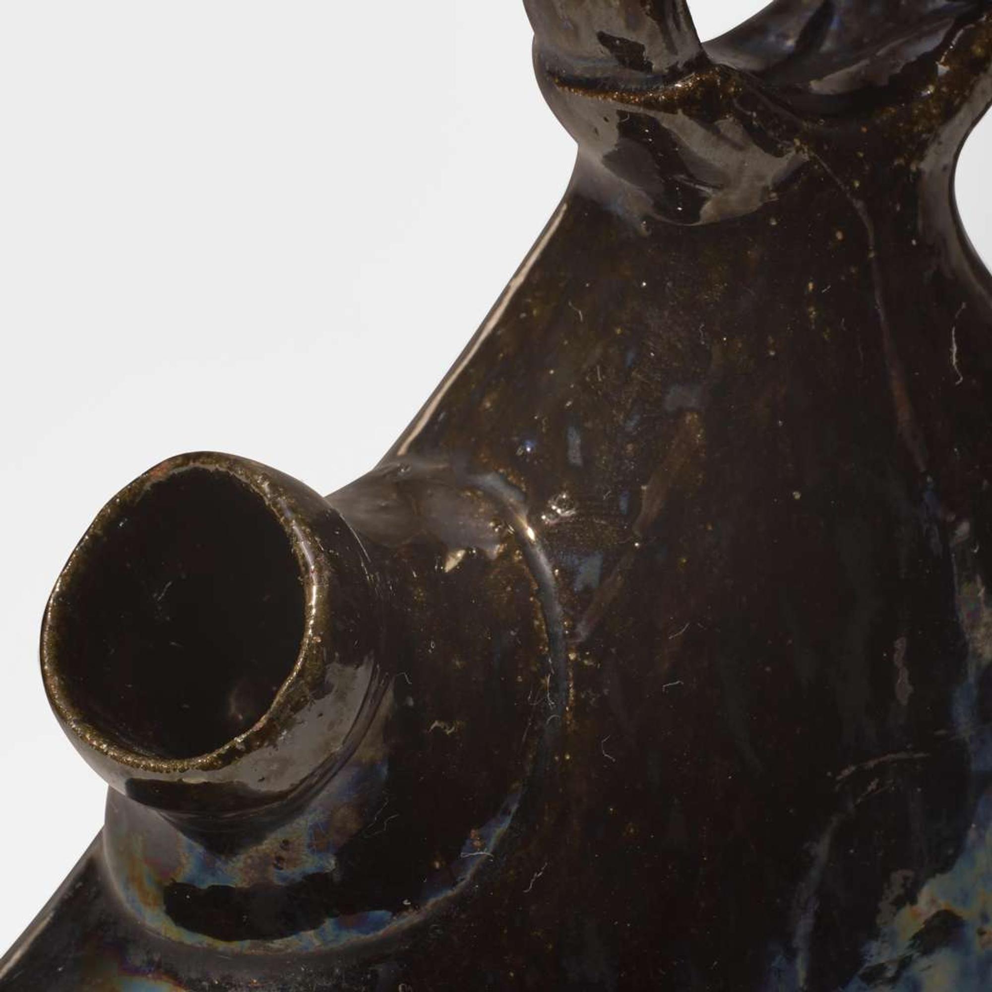 George Ohr (American, 1857-1918) Jug in Mottled Brown and Olive Glaze, Biloxi, Mississippi, USA, circa 1895-1896
