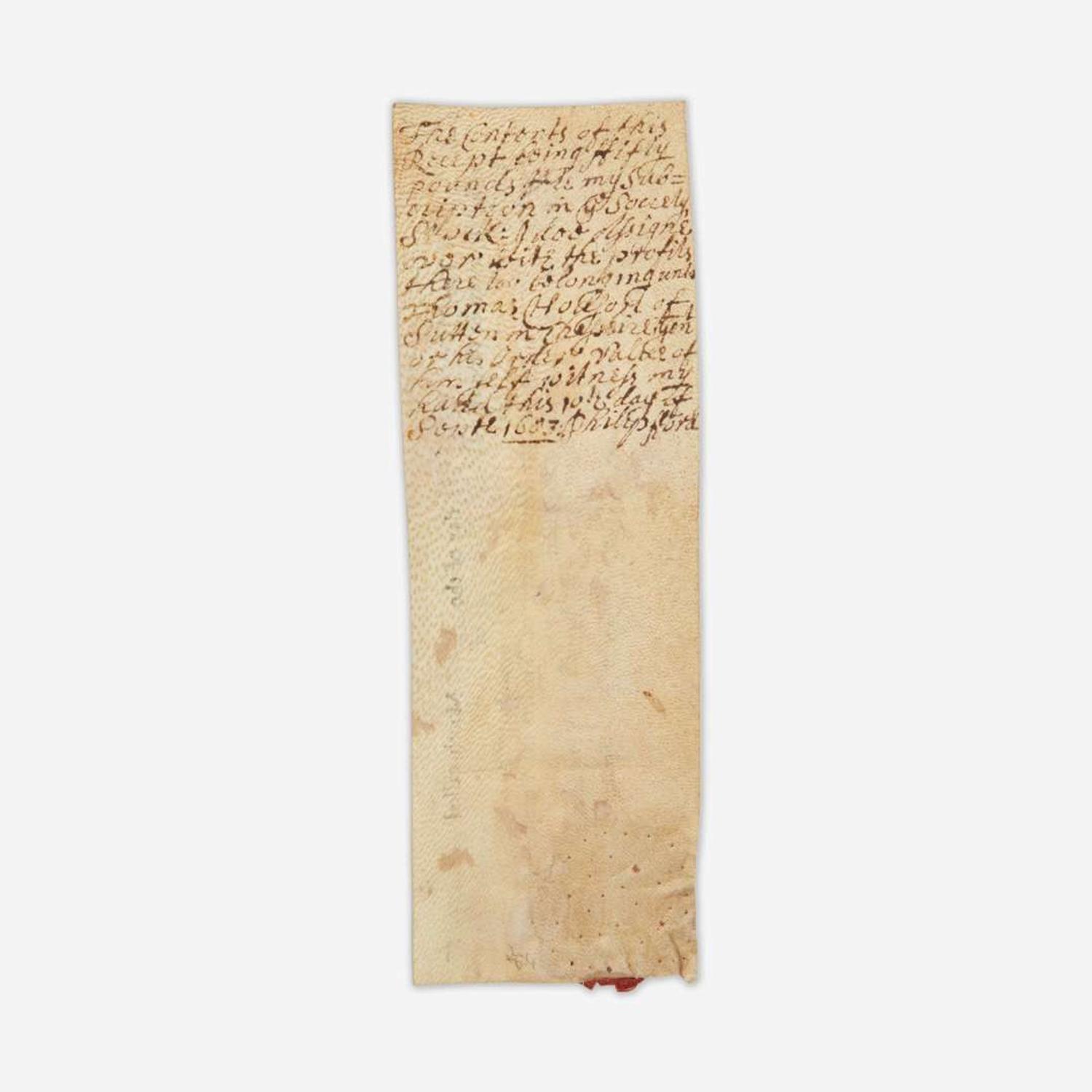 [Philadelphia & Pennsylvania] [Penn, William] Printed Document, signed