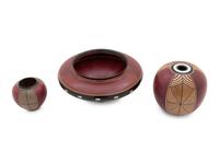 Three Turned Wood Vases by Ray Allen