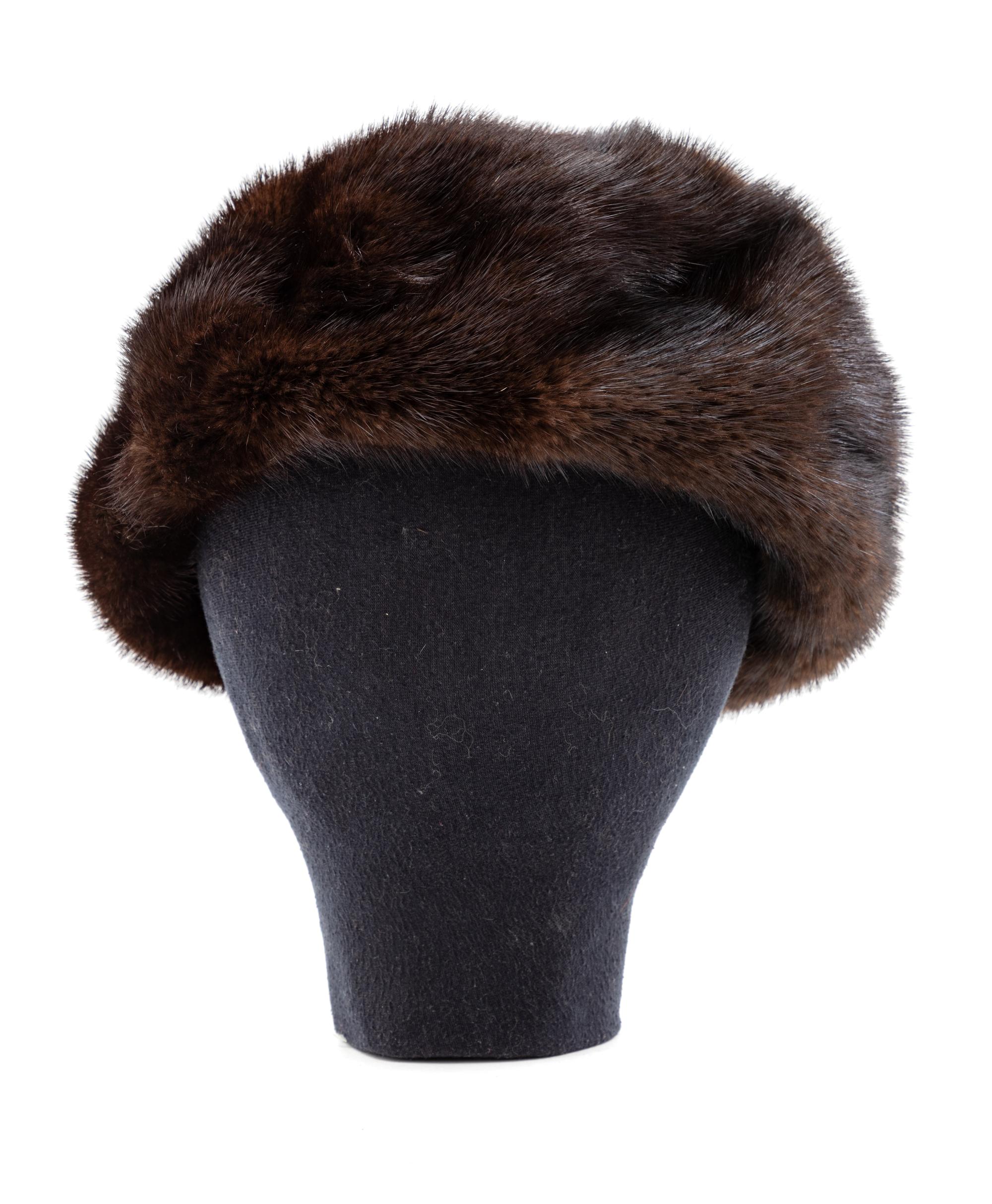 Bruno and Joseph Mink Long Coat with Hat, 1980-90s