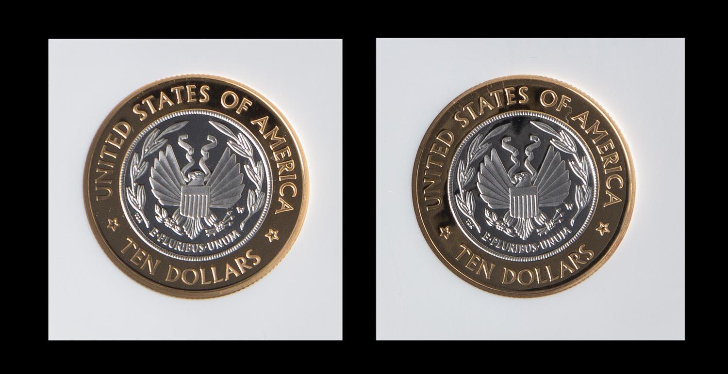 A Pair of United States Mint 2000-W Library of Congress $10 Bi-Metallic Proofs