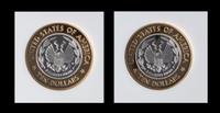 A Pair of United States Mint 2000-W Library of Congress $10 Bi-Metallic Proofs