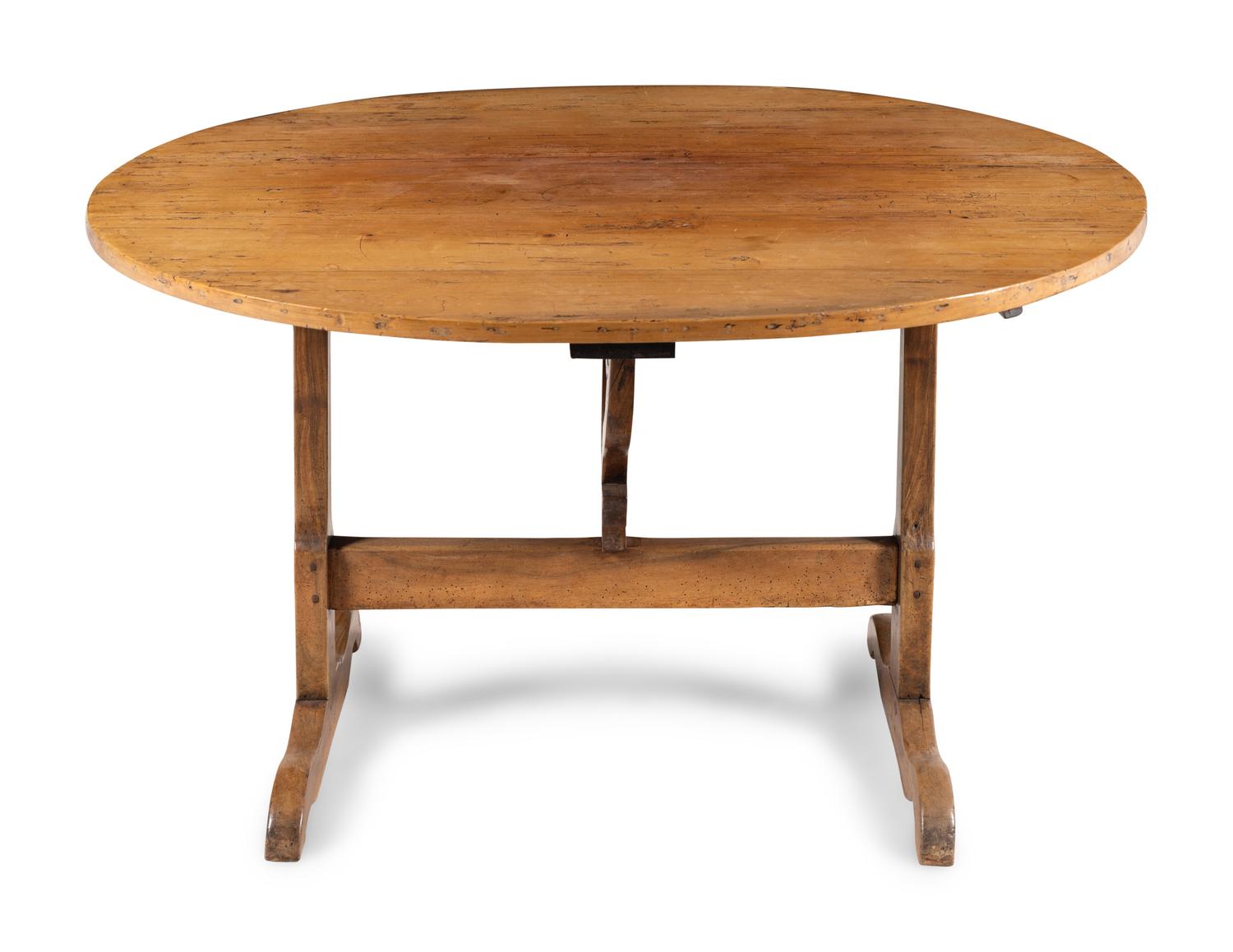 A French Walnut Tilt-Top Wine Tasting Table
