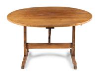 A French Walnut Tilt-Top Wine Tasting Table