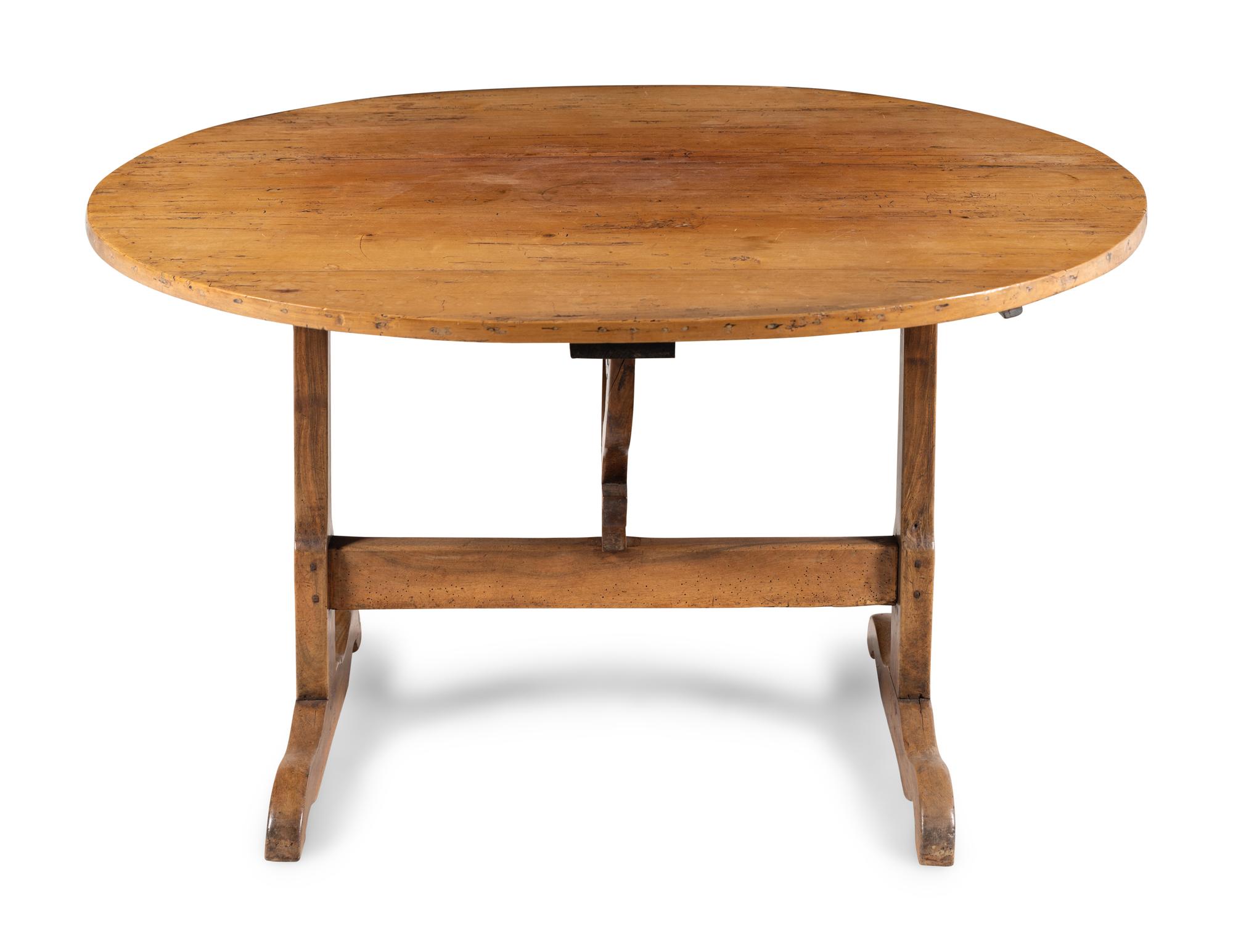 A French Walnut Tilt-Top Wine Tasting Table