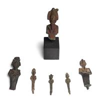 Six Egyptian Bronze Osiris Figures
