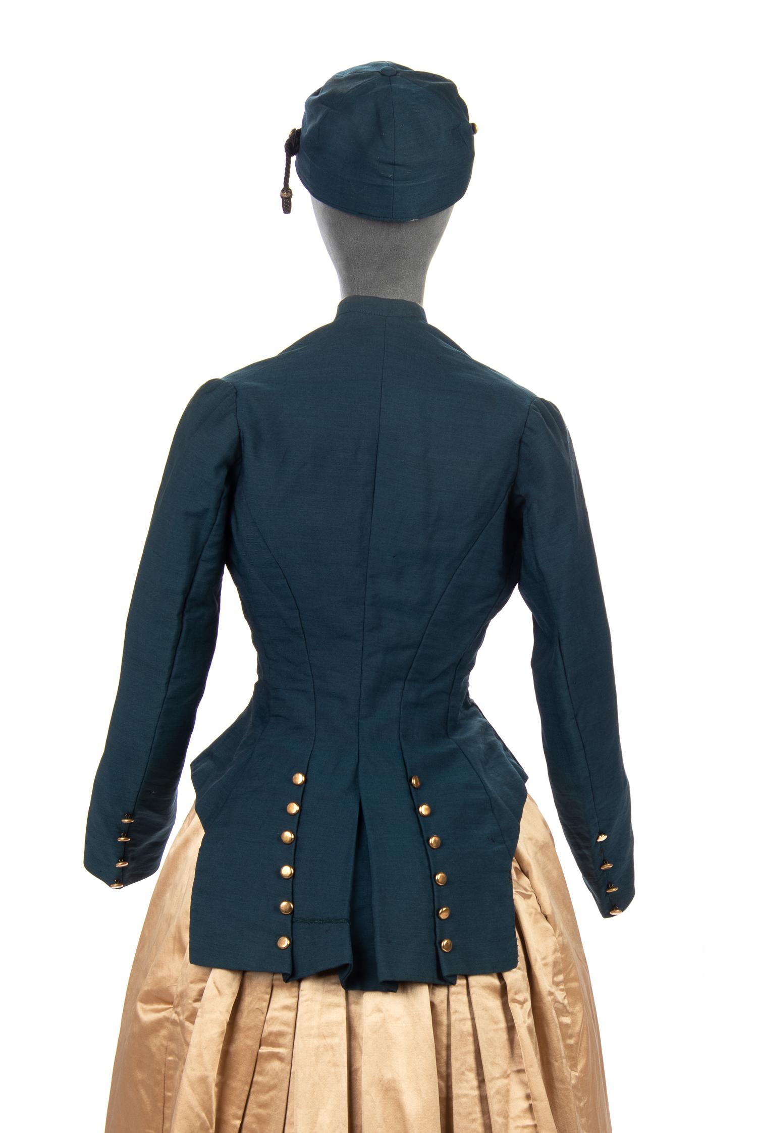 Women's Riding Bodice & Matching Hat, 1880s