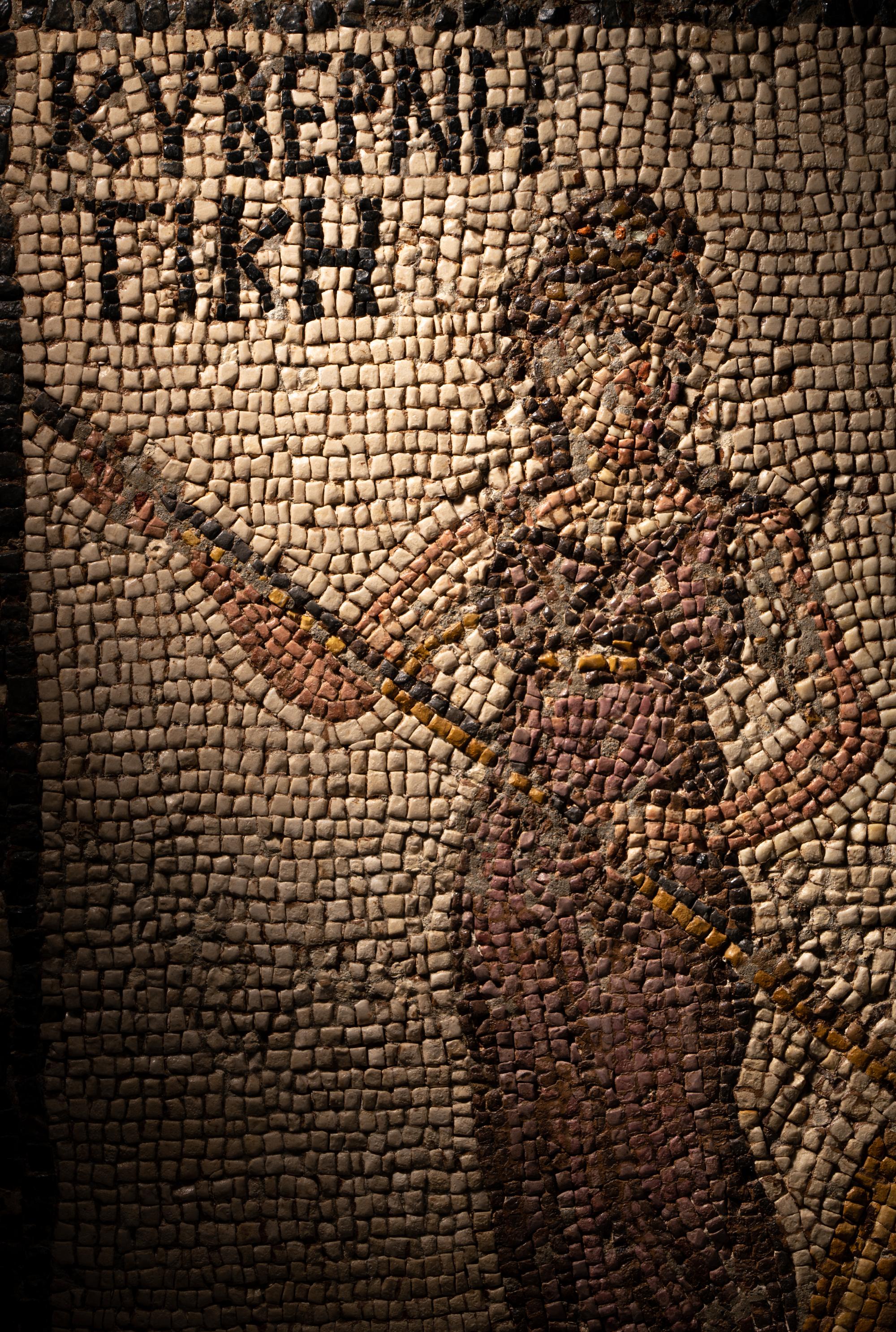 A Roman Mosaic Panel with Tiphys, the Pilot of the Argo
