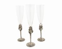 Twelve Art Nouveau Pewter Based Flutes by Castor Cooper — 20TH CENTURY