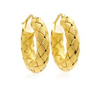 A Pair of 18 Karat Yellow Gold Hoop Earrings, 5.20 dwts.