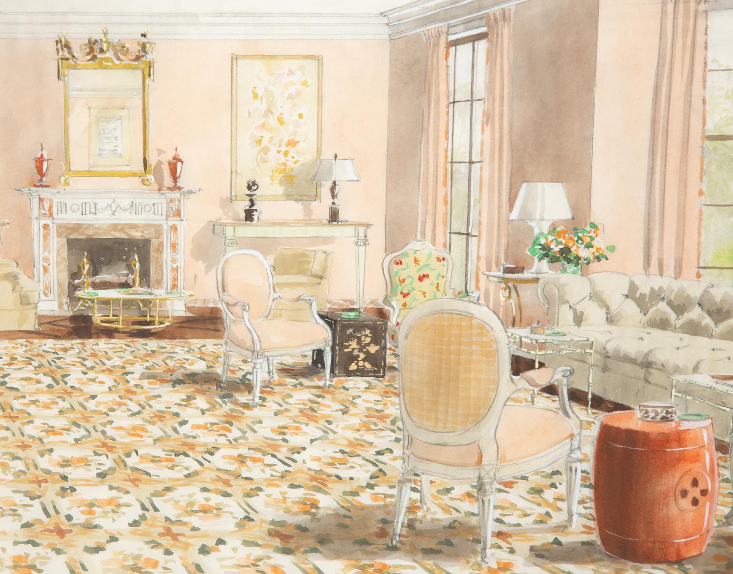 Residence of Mrs. Wm J. Reid (Issy) Studies (a group of four works)