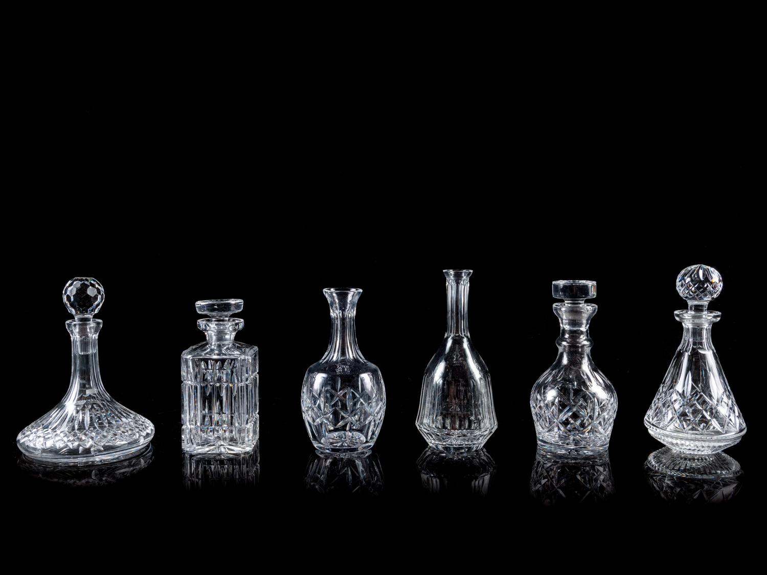 A Group of Six Waterford Decanters