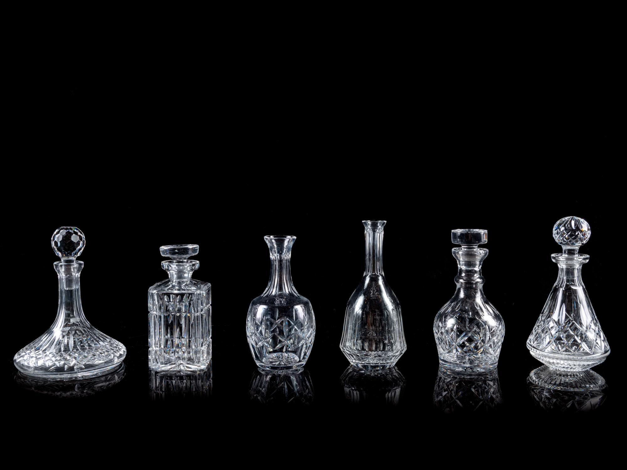 A Group of Six Waterford Decanters