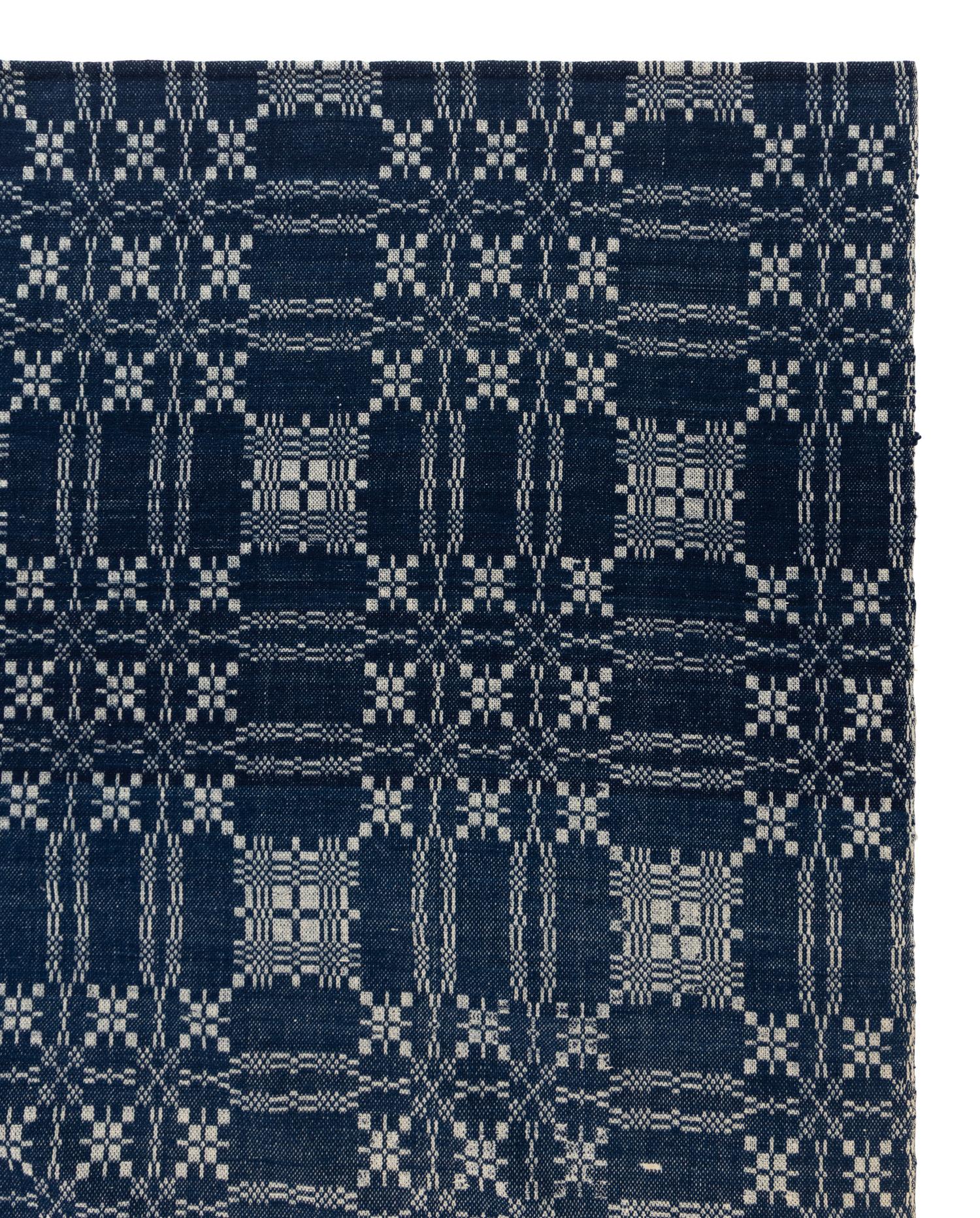 Three Cotton and Wool Jacquard Coverlets