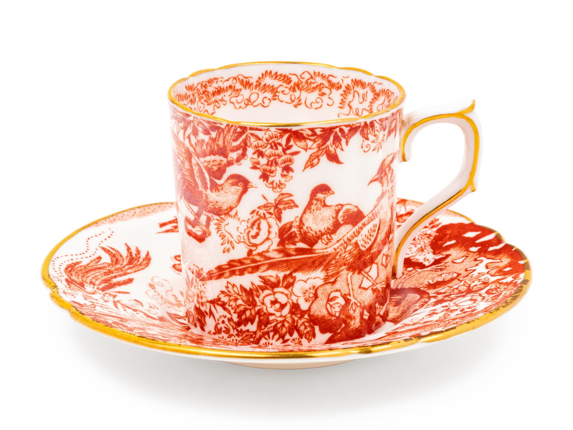A Cased Set of Royal Crown Derby Porcelain Cups and Saucers
