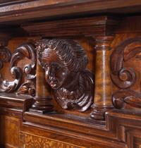 An Italian Baroque Walnut and Marquetry Cupboard