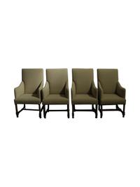 Four Upholstered Armchairs Height 42 inches.
