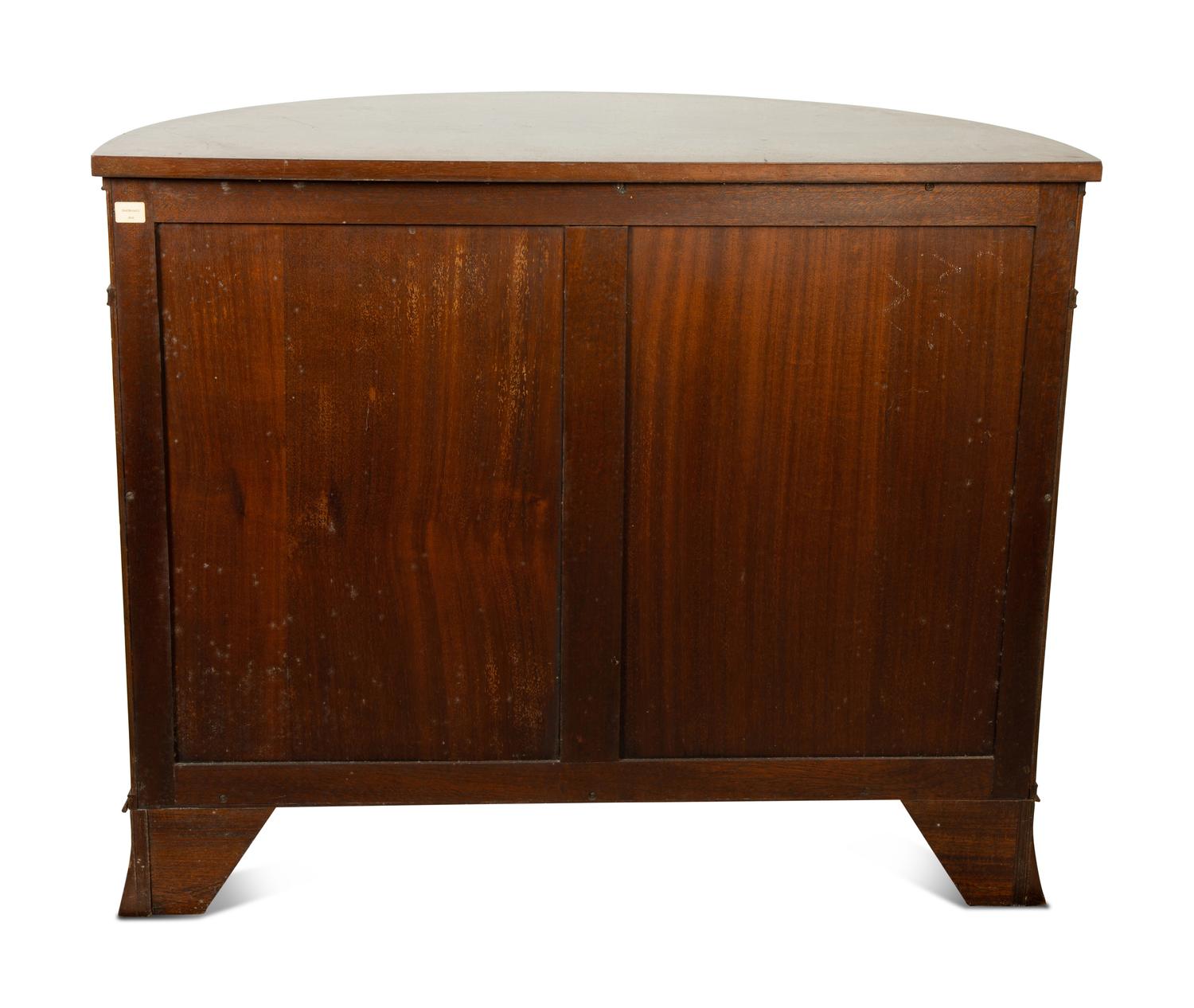 A George III Style Mahogany Demilune Cabinet