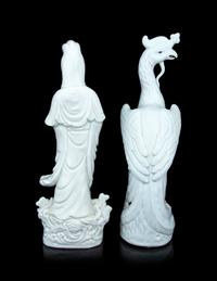 Two Chinese Blanc-de-Chine Porcelain Figures