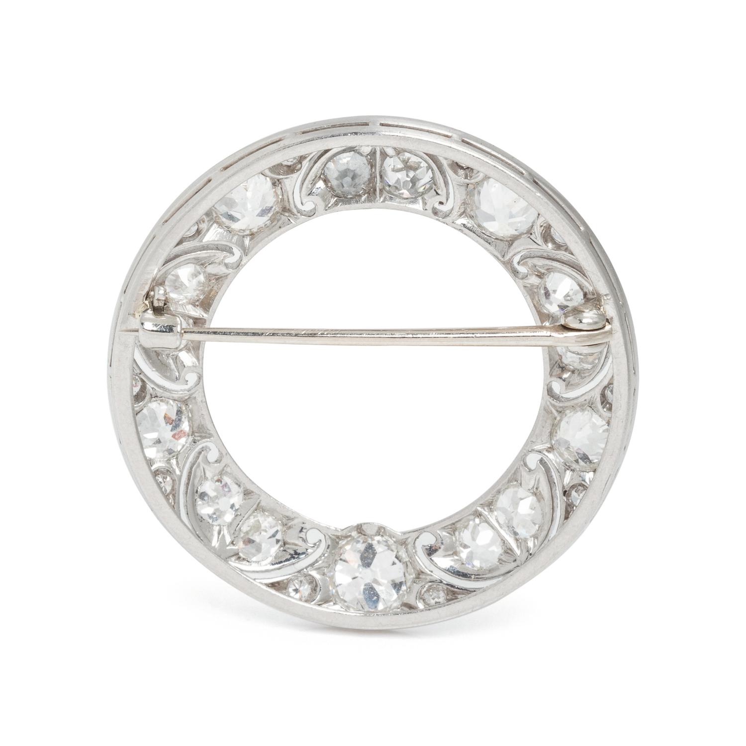 EDWARDIAN, DIAMOND CIRCLE BROOCH