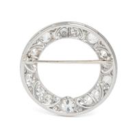 EDWARDIAN, DIAMOND CIRCLE BROOCH