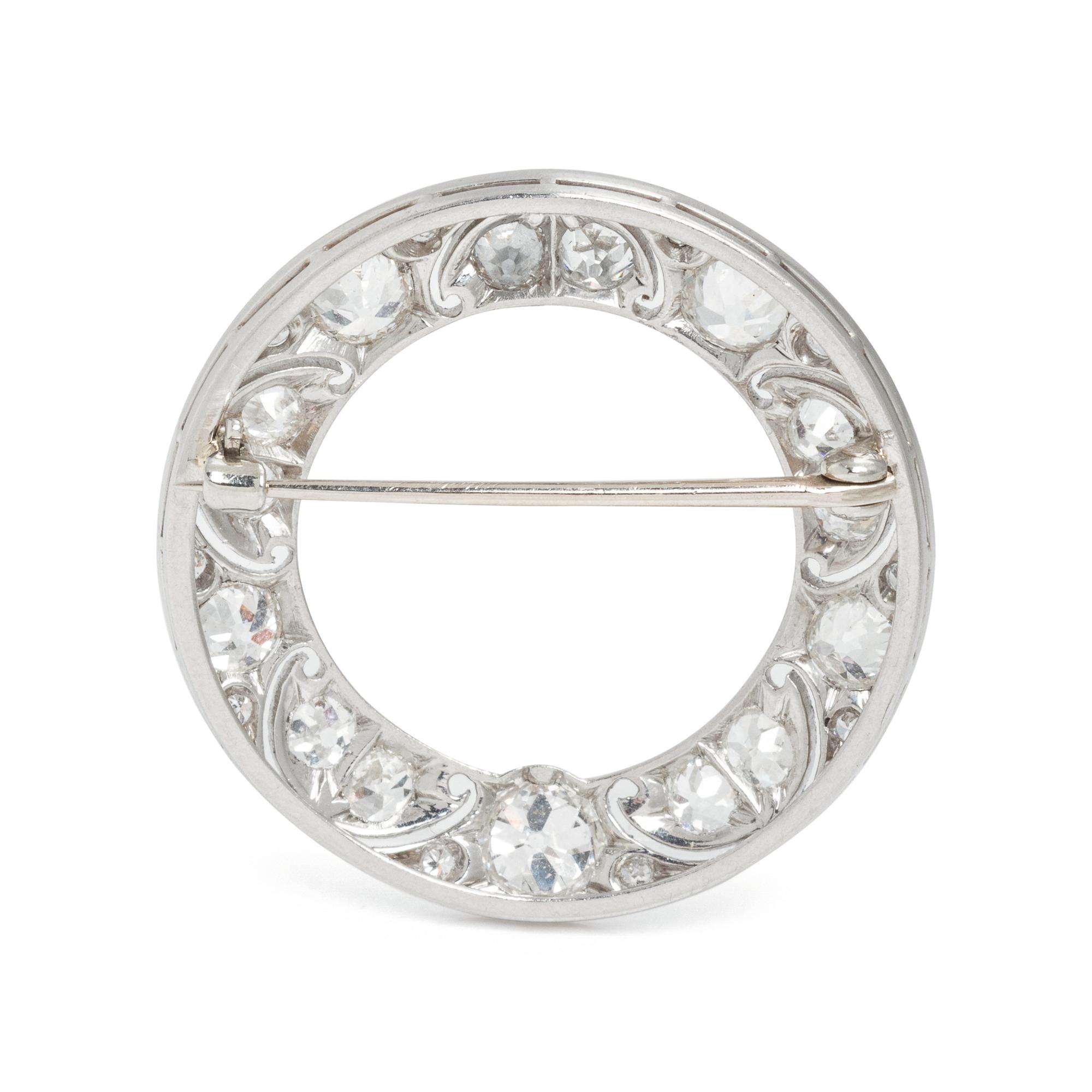 EDWARDIAN, DIAMOND CIRCLE BROOCH
