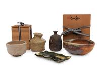 Five Japanese Pottery Vessels