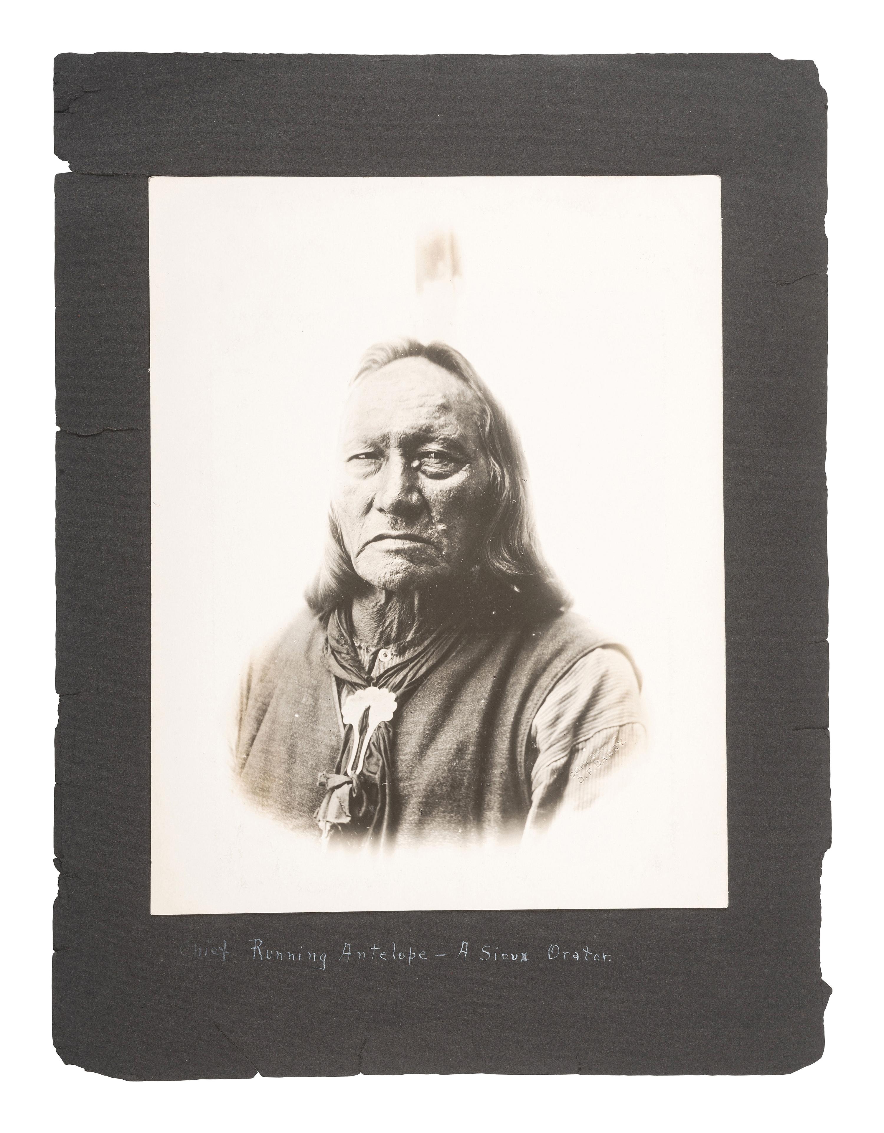[NATIVE AMERICANS]. BARRY, David F. (1854-1934), photographer. A collection of 51 photographs of Native American subjects, George Armstrong Custer, and personalities and places associated with the Battle of Little Bighorn.