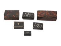 A Group of Six English Snuff Boxes