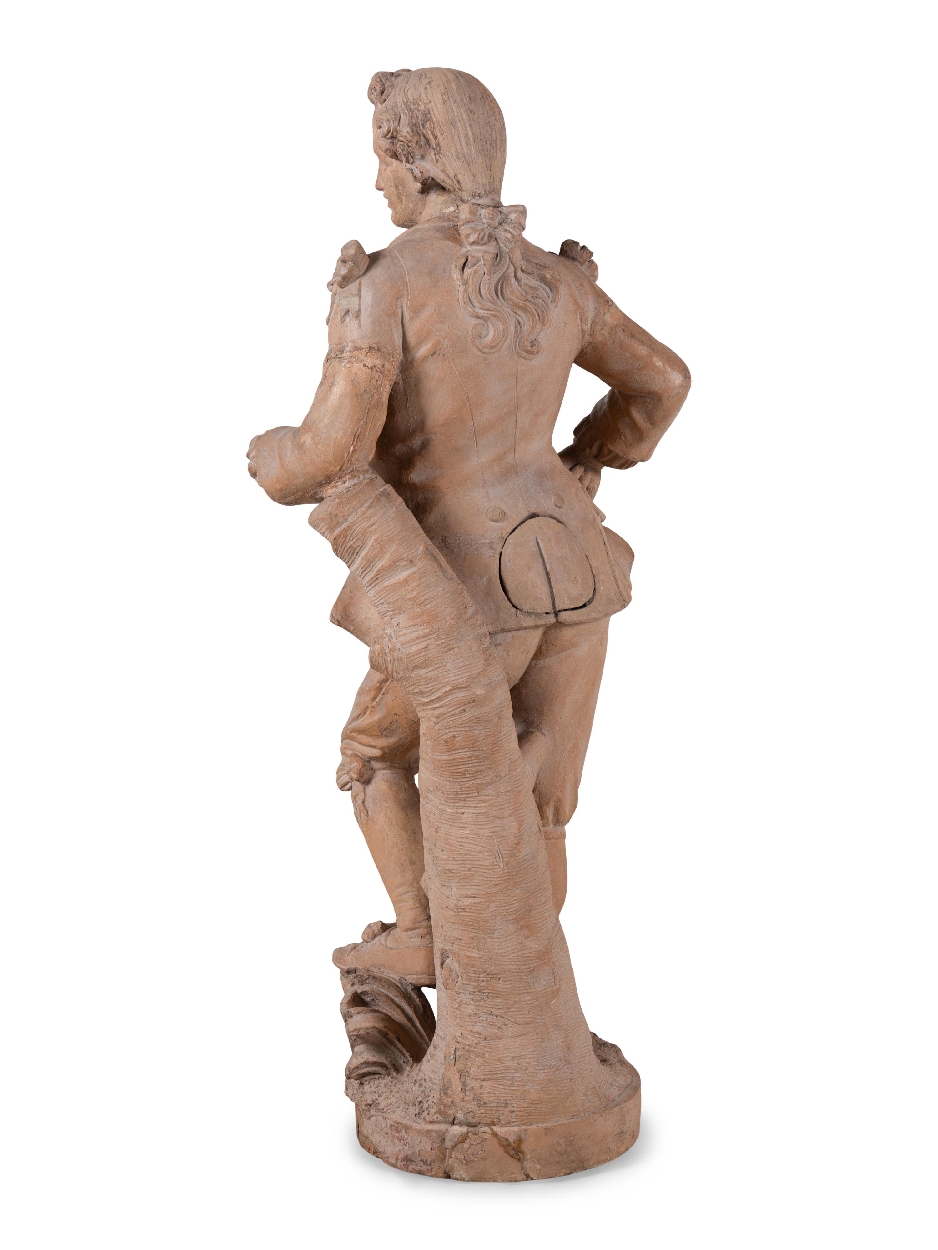A Continental Terra Cotta Figure