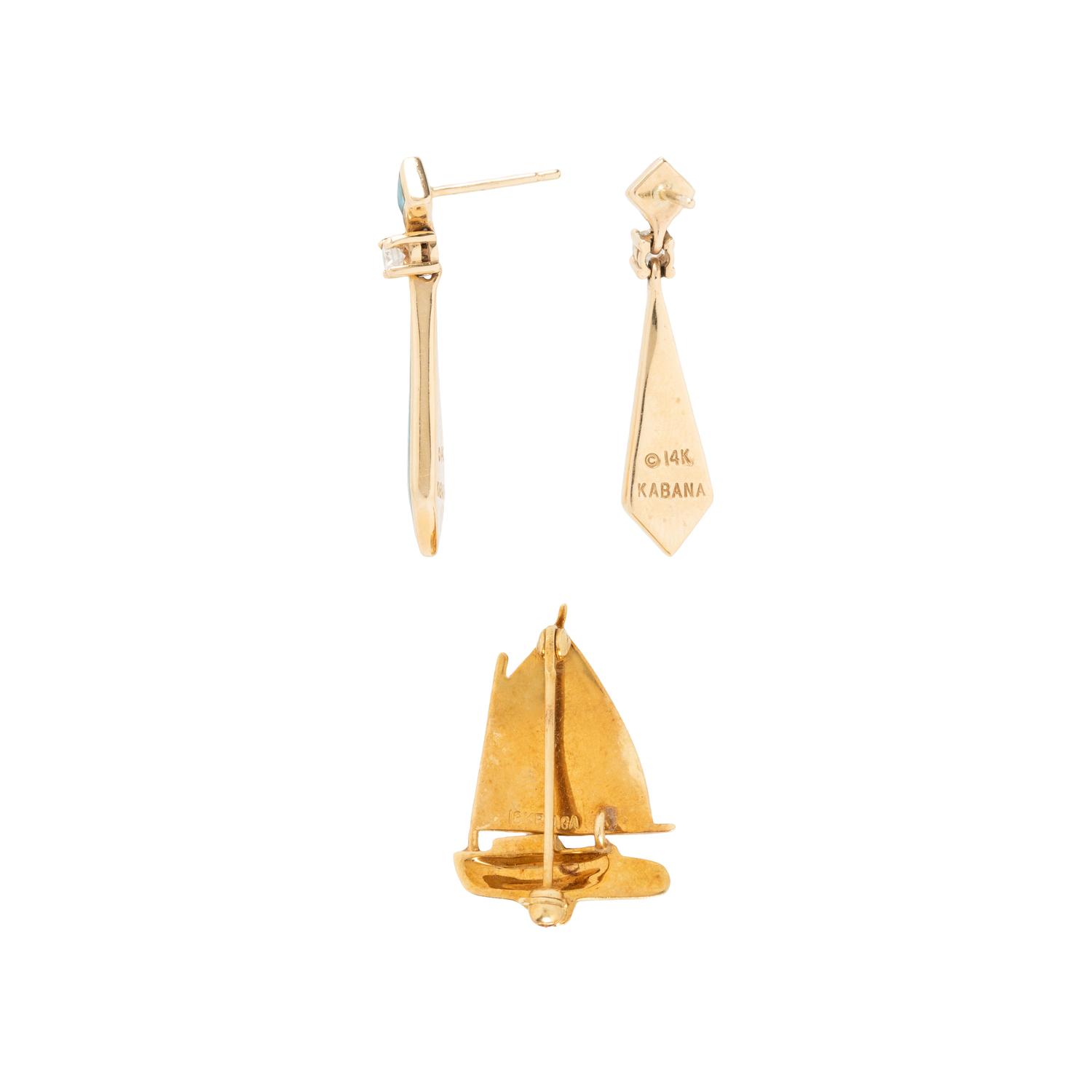COLLECTION OF YELLOW GOLD JEWELRY
