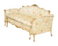 A Louis XV Style Painted and Parcel Gilt Sofa
