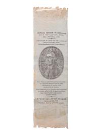 [WASHINGTON, George (1732-1799)]. George Washington centennial birth anniversary ribbon. 1832.