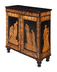 A Neoclassical Style Penwork Cabinet