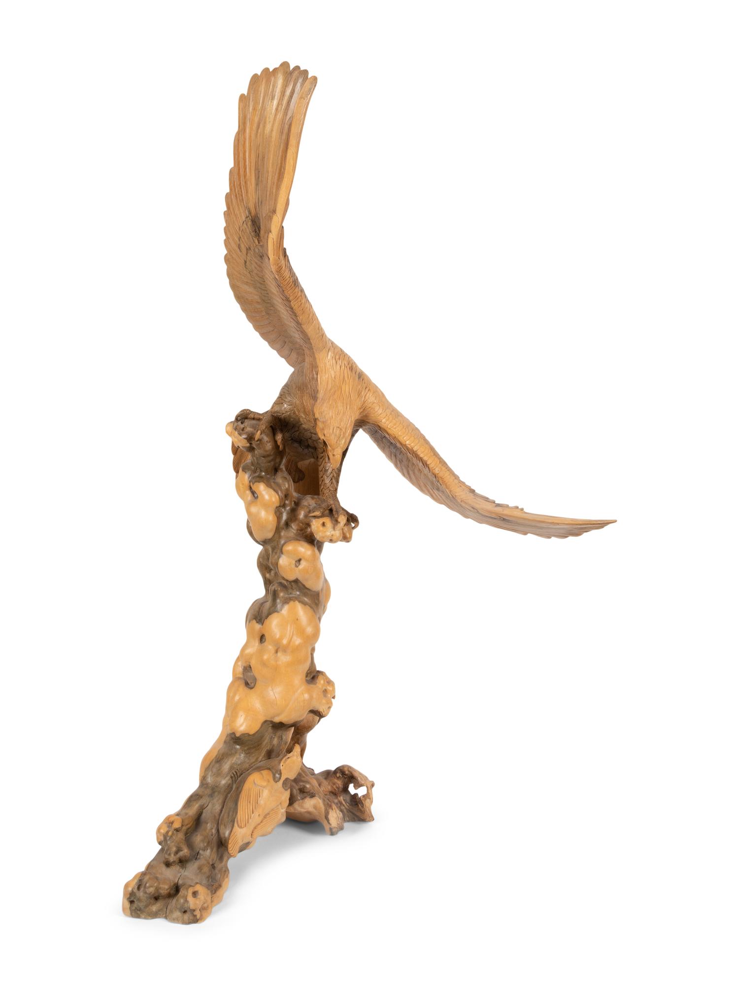 Hand-carved Wood Eagle