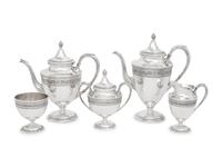 An American Silver Five-Piece Tea and Coffee Service