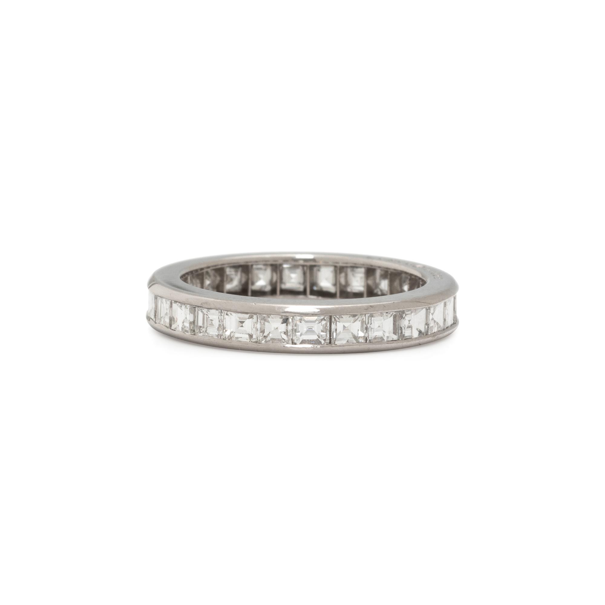 OSCAR HEYMAN, DIAMOND AND PLATINUM ETERNITY BAND