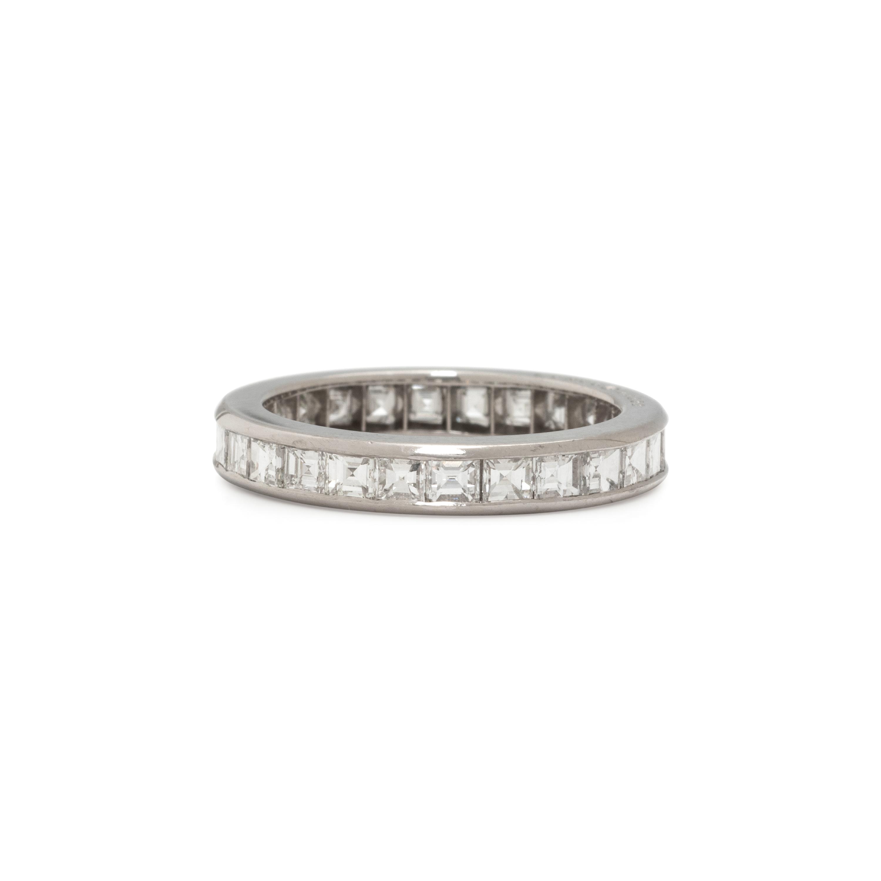 OSCAR HEYMAN, DIAMOND AND PLATINUM ETERNITY BAND