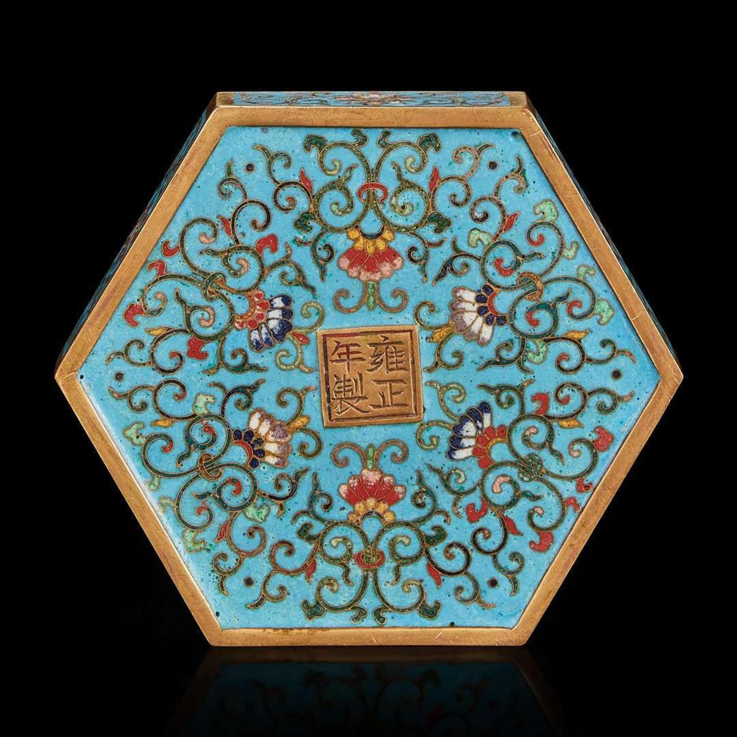Two Chinese cloisonne boxes