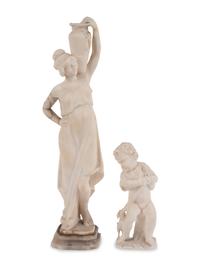 Two Italian Carved Alabaster Figures