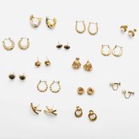 A Miscellaneous Collection of Yellow Gold Earrings