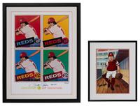 A Group of Cincinnati Reds Artwork including Pete Rose and Johnny Bench