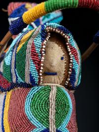 Umatilla Beaded Hide Doll Cradle