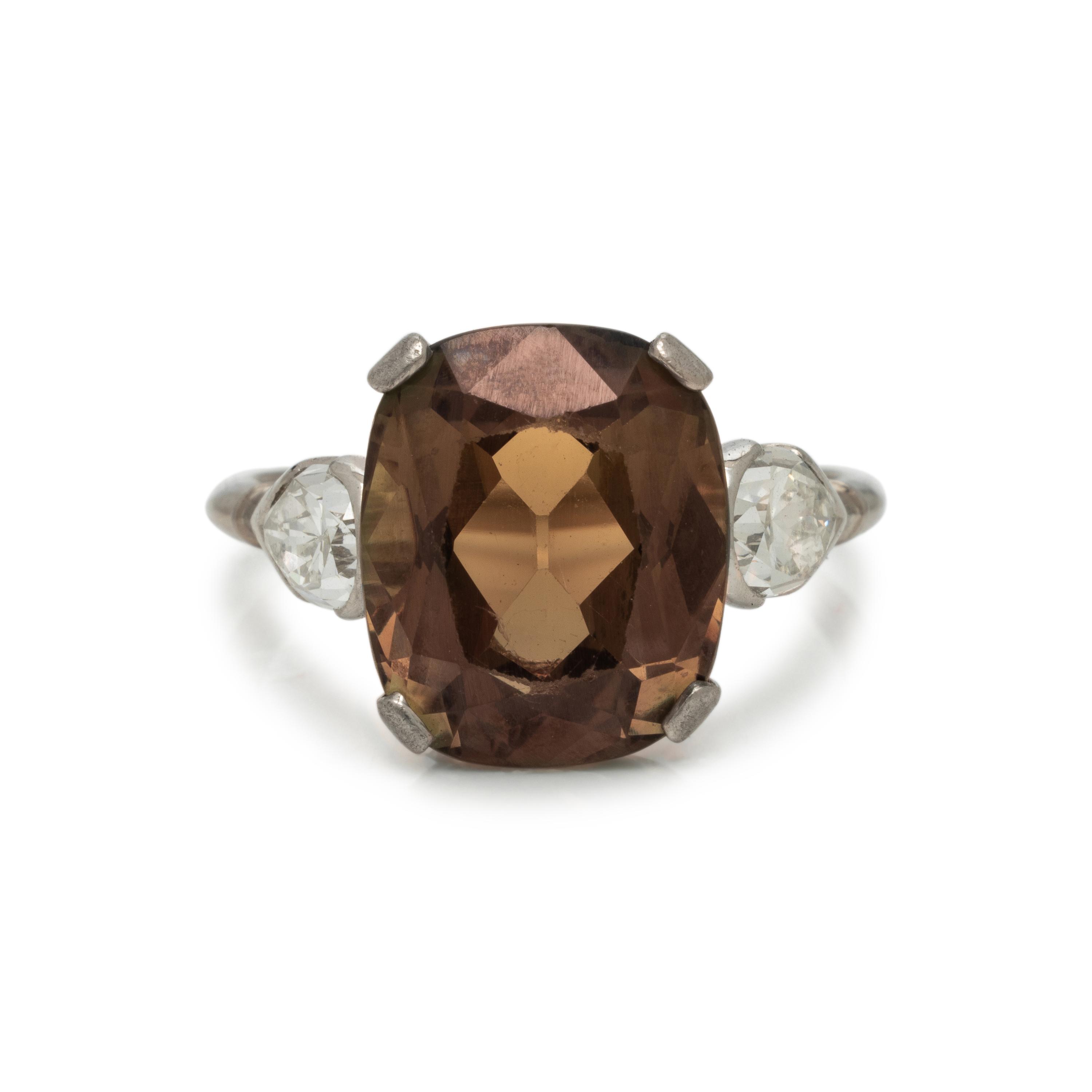 Alexandrite and Diamond Ring