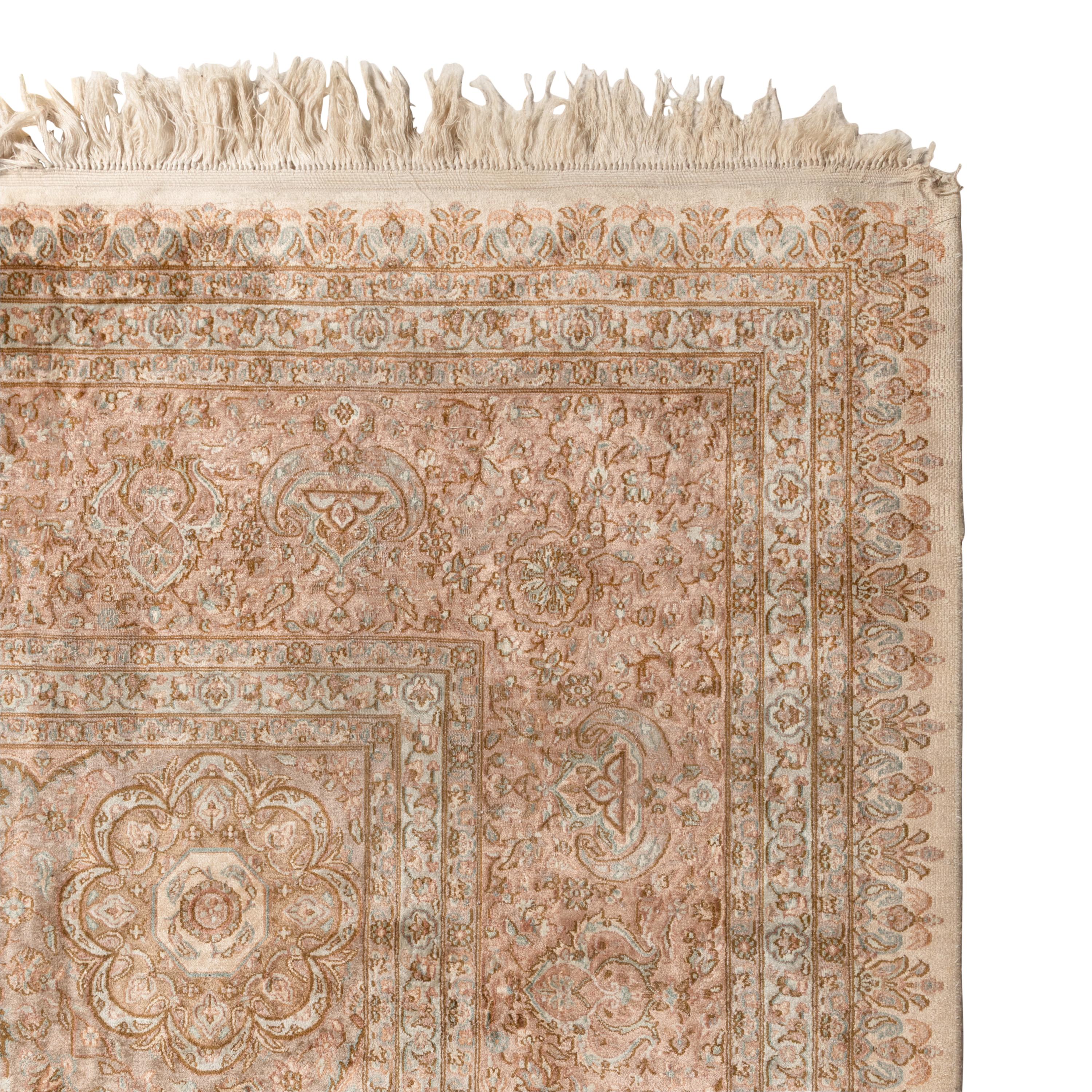 A Kirman Silk Carpet