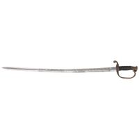 Replica CS Officer's Sword With Etched Blade and Broken Guard