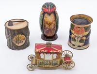 A Group of Four British Biscuit Tins Height of tallest 9 inches. — VARIOUS MAKERS