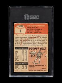 A 1953 Topps Jackie Robinson Baseball Card No. 1 (SGC 3 VG)