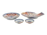 Four Japanese Imari Porcelain Articles