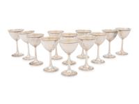 A Set of Twelve American Silver Goblets